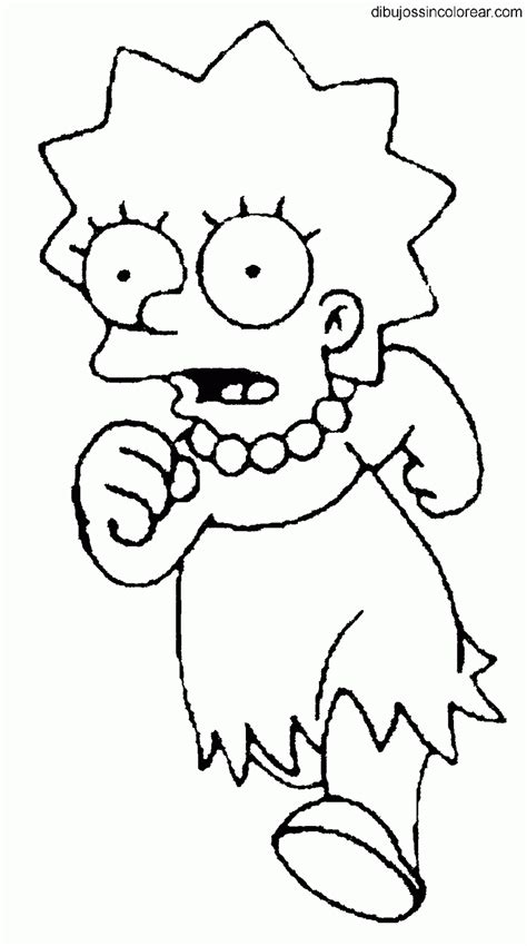 Dibujos Sin Colorear Dibujos De Lisa Simpson Los Simpsons Para Colorear