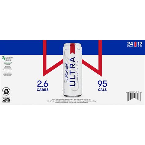 Michelob Ultra Light Beer 24 Pack Beer 12 Fl Oz Cans 42 Abv