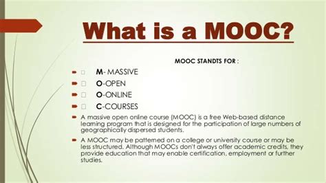 Mooc Presentation
