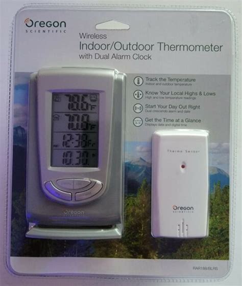 Oregon Scientific Wireless Indoor Outdoor Thermometer W Dual Alarm