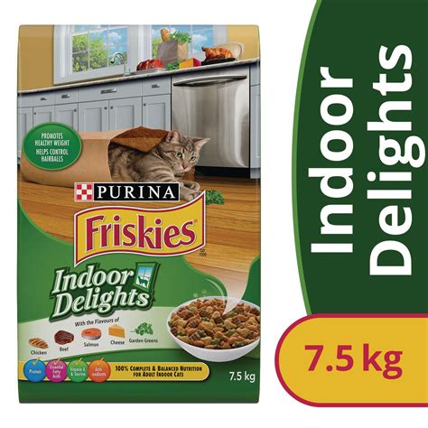 Friskies produces both wet and dry cat foods. Friskies Indoor Delights Dry Cat Food | Walmart Canada