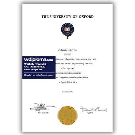 The University Of Oxford Graduation Certificate