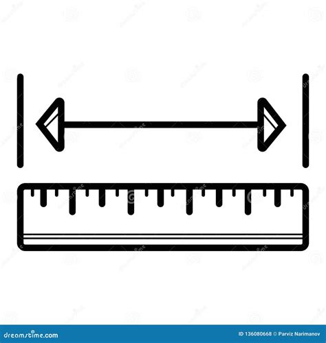 Vector Measurement Ruler Icon Stock Illustration Illustration Of