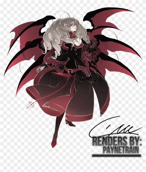 Demon Angel Wing Tattoo Demon Anime Girl Render Free Transparent