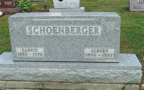 Albert Schoenberger 1876 1957 Find A Grave Memorial