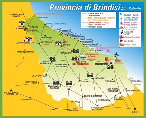 Province of Brindisi tourist map