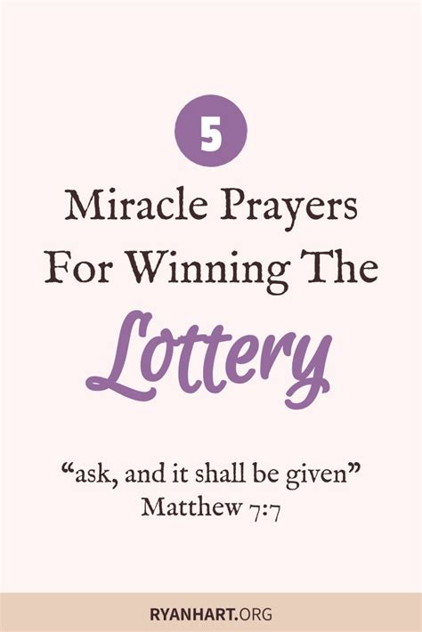 Maybe you would like to learn more about one of these? 5 Miracle Prayers to Win the Lottery Jackpot | Miracle prayer, Prayer quotes, Financial prayers