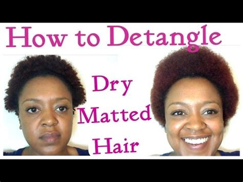 This helps you clear all tangles without damaging. How to detangle DRY, MATTED NATURAL HAIR - using only ...