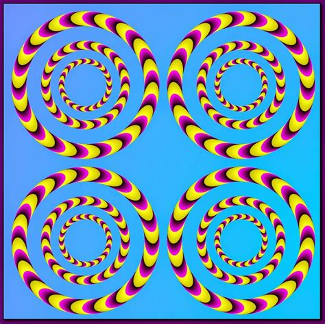 Colorful Rotating Spirals Moving Optical Illusion Genius Puzzles