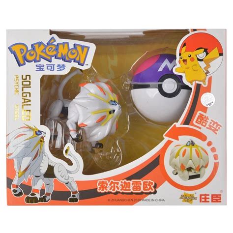 Solgaleo Articulé Et Sa Pokéball Jouet Figurine Pokémon
