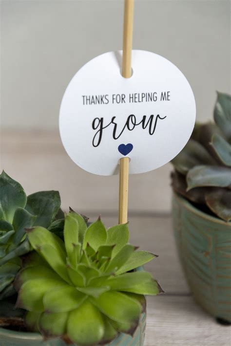 Thanks For Helping Me Grow Printable Tag Template Teacher Appreciation