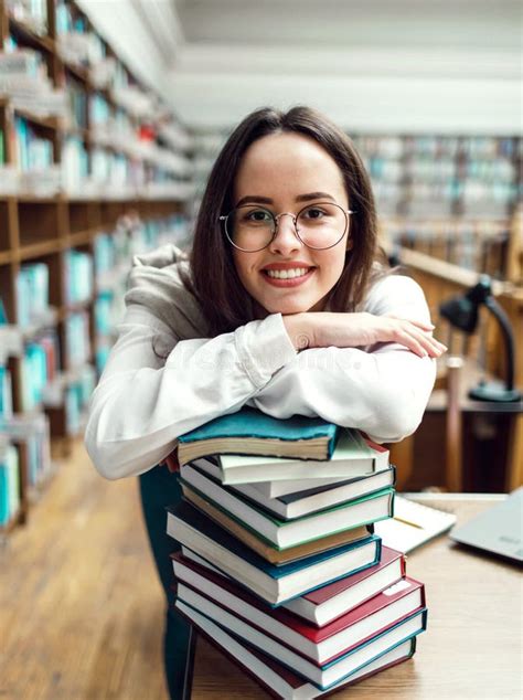 Girl Folding Hands On The Books Stock Image Image Of Research