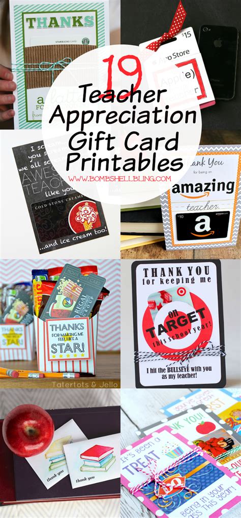 Teacher Appreciation T Card Printables 19 Free Ideas