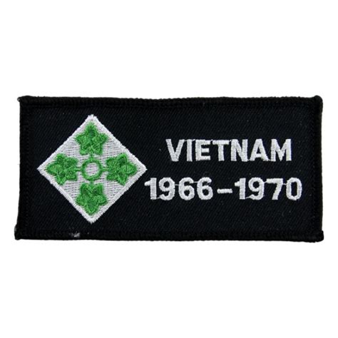 4th Infantry Division Vietnam Patch W Dates Flying Tigers Surplus