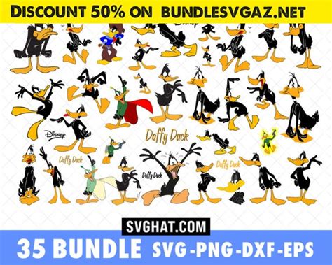 Daffy Duck Svg Looney Tunes Svg Daffy Duck Bundle Svg Etsy Uk