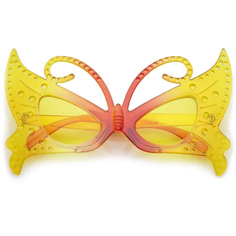 novelty costume party gradient colored fairy butterfly glasses 42mm sunglass la