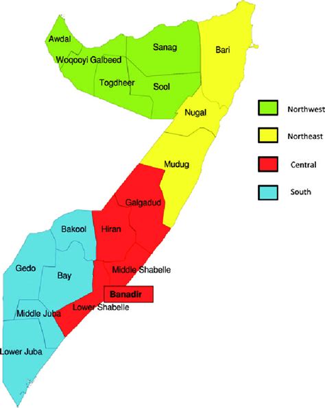 Geopolitical Administrative Zones And Regions Of Somalia Download