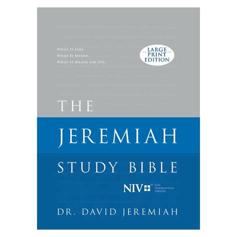 Niv The Jeremiah Study Biblelarge Print Hardcover