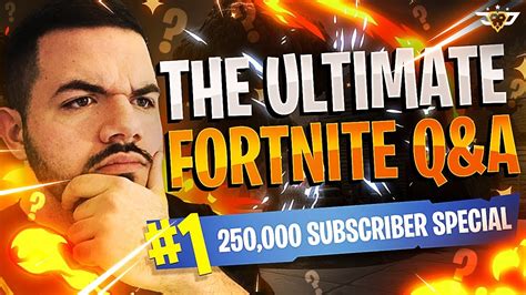 The Ultimate Fortnite Qanda 250000 Subscriber Special Vlog Youtube