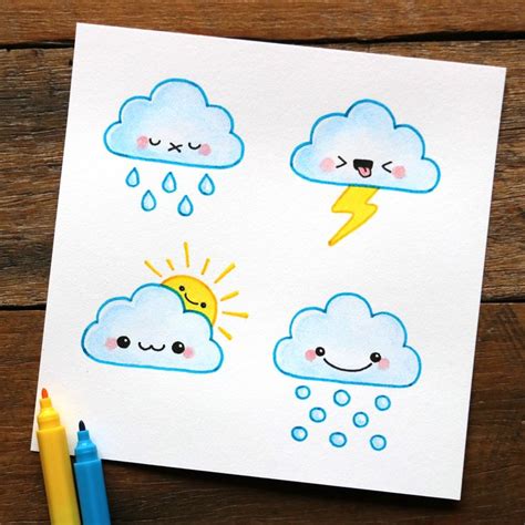 How To Draw Kawaii With Tatyana Deniz Kawaii Cloud Cute Easy