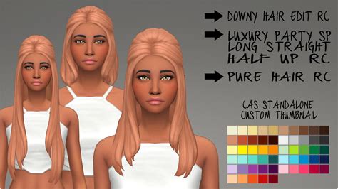 Sims 4 Hairs ~ Simsworkshop Downy Lp Pure Hair Recolor By Sympxls