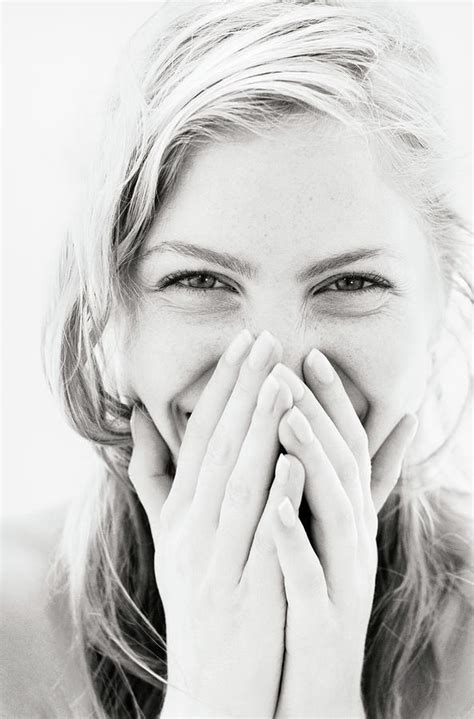 Young Woman Laughing Hands Over Mouth Photograph By Pando Hall Fine
