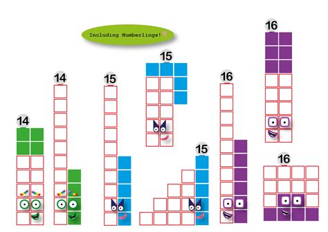 Numberblocks Stickers 1 19 Including Numberlings Pdf Png Instant