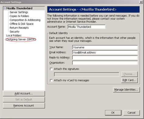 If the email is transferred within the same domain with no additional server involved, it doesn't count as an email. Mail Relay Outbound setup with Mozilla Thunderbird
