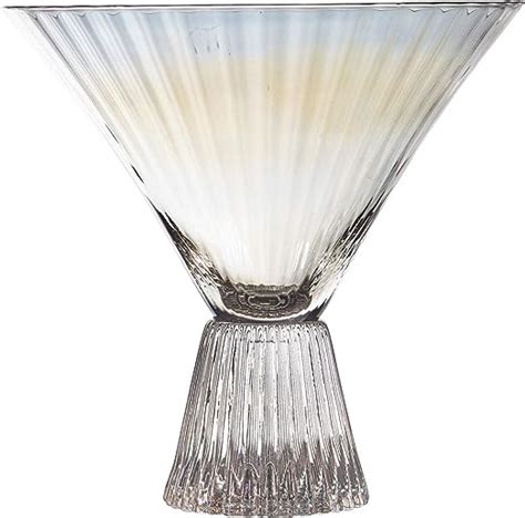 Creative Brands Slant Collectionsbeveled Martini Glass 8 Ounce Iridescent