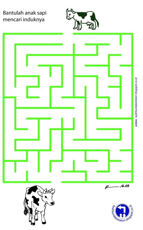 9 Contoh Maze Untuk Anak Paud Dan Tk Permainan Labirin 4fe