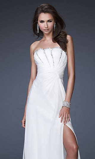 élégante robe de soirée bustier Robe blanche