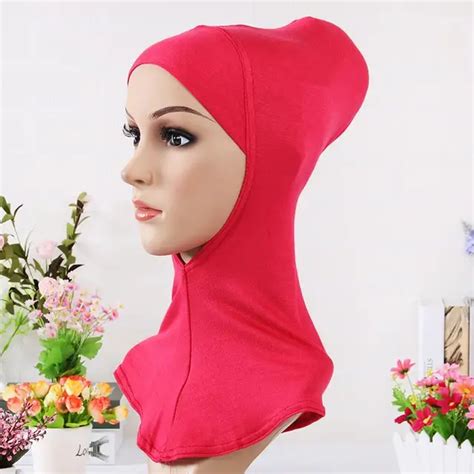 2017 new women multicolor available choose full cover inner muslim cotton hijab cap islamic head