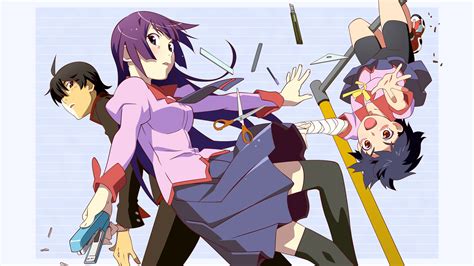1680x1050 Resolution Three Anime Character Anime Monogatari Series