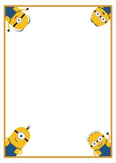 Minions drawing| how to decorate your project files. Minion Notepaper | Free EYFS / KS1 Resources for Teachers ...