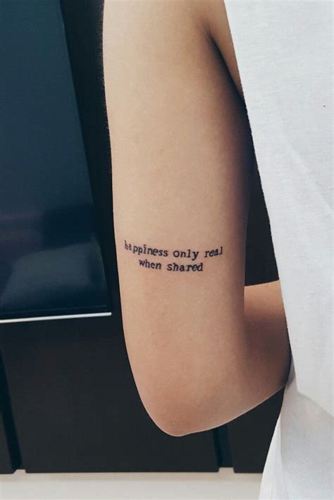 happiness only real when shared tattoo into the wild on the road frases sobre tatuagem