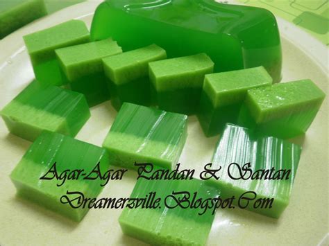 This jelly made from 4 ingredient only no egg agar agar santan gula merah 4 bahan tanpa telur. DreamerzVille: Agar-agar Pandan & Santan