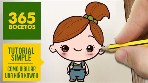 COMO DIBUJAR UNA NIÑA KAWAII PASO A PASO - Dibujos kawaii faciles - How
