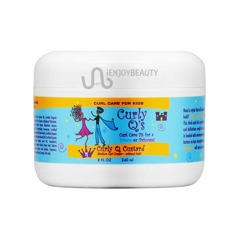 Curly Qs Curly Q Custard Medium Curl Styling Cream 8oz Ienjoy Beauty Hair Skin Care Online Shop