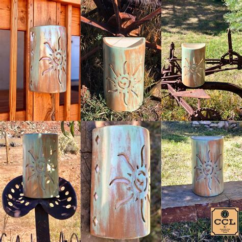 Southwestern Sun Outdoor Wall Sconce Rustic Decor Etsy