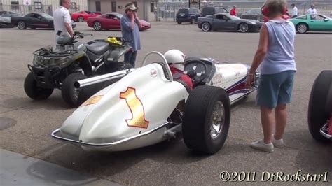 637 Vintage Racing 1950s Indy Cars Startup And Race Loud Youtube