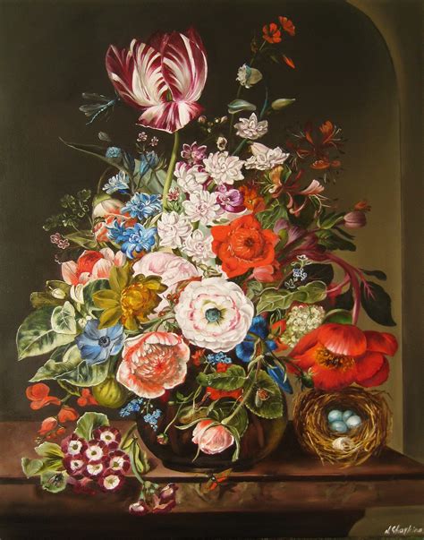 Rachel Ruysch Large Floral Oil Painting Original Flowers With Etsy Uk