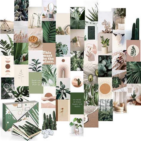 Koll Decor Green Picture Collage Kit For Wall Aesthetic 50 Set 4x6