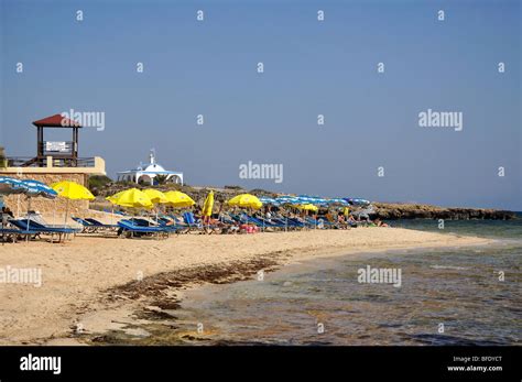 Beach View Agia Thekla Ayia Napa Famagusta District Cyprus Stock