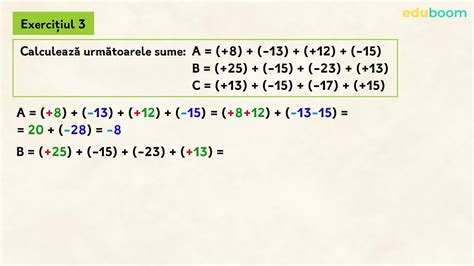Practic Adunarea Numerelor întregi Exerciții Matematica Clasa A 6 A