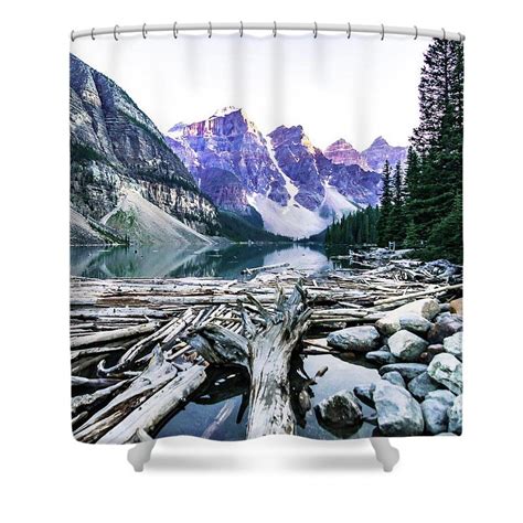 Moraine Lake Log Jam Shower Curtain For Sale By Norma Brandsberg Fine