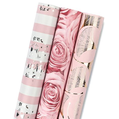 Wrapaholic T Wrapping Paper Roll Pink Pattern Mini Roll 173