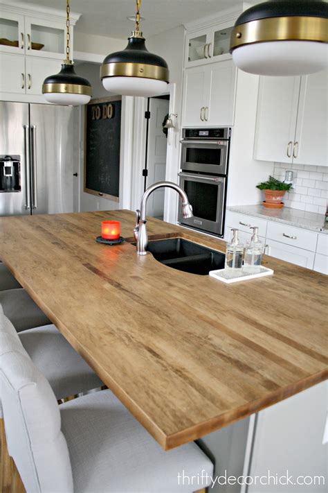 Butcher block and wood solid surface countertops are a popular choice for kitchens and bathrooms these days. How to finish and protect wood counters around a sink from ...
