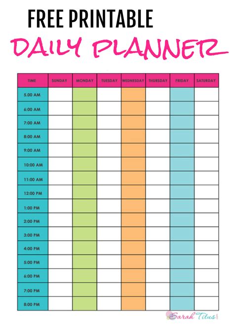 Changes in behavior are divided into 2. Free Daily Planner Printable - Sarah Titus