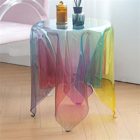 Iridescent Side Table Acrylic 2 Sizes 1st Missing Piece