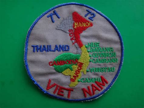 Southeast Asia Map 71 72 Vietnam Cambodia Laos Thailand Patch From